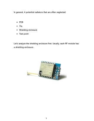 An Investigation on shielding enclosure for EMI