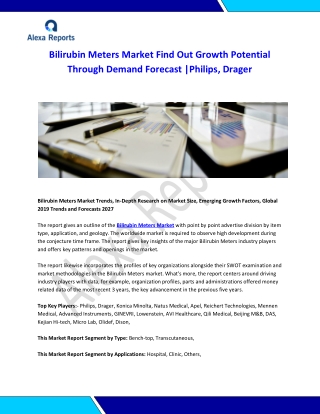 Global Bilirubin Meters Market Analysis 2015-2019 and Forecast 2020-2025