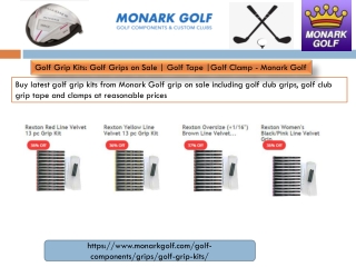 Golf Grip Kits: Golf Grips on Sale | Monark Golf