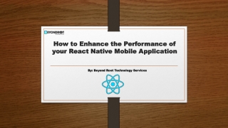 How to Enhance the Performance of your React Native Mobile Application