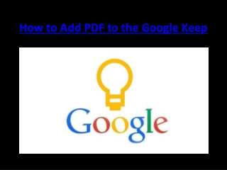 How to Add PDF to the Google Keep