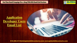 Application Developer Users Email List