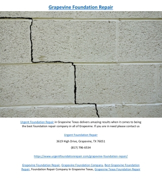 Grapevine Foundation Repair
