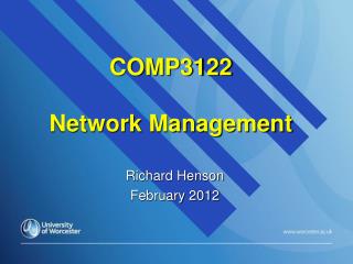 COMP3122 Network Management