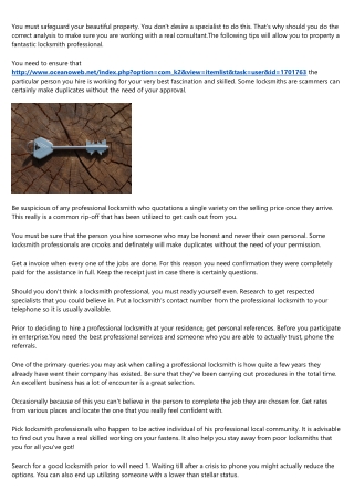 Crucial Guidance In Picking The Next Locksmith