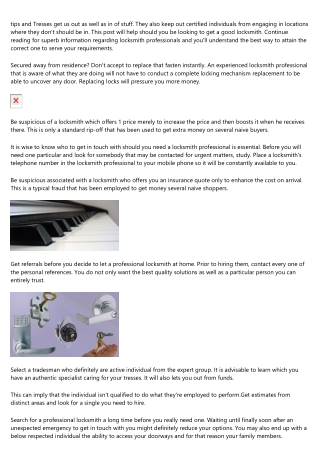 Key Guidelines To Find An Ethical Locksmith professional