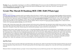 Grosir Pita Murah Di Bandung Ô831~13Ô8~564Ô[wa]