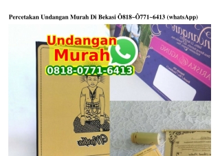 Percetakan Undangan Murah Di Bekasi O818•O771•6413[wa]