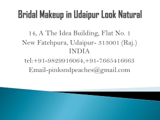 Bridal Makeup in Udaipur Look Natural
