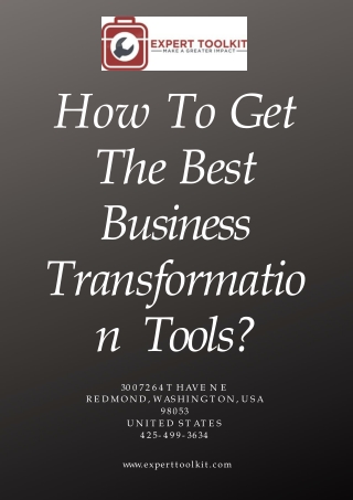 How to get the best business transformation tools?