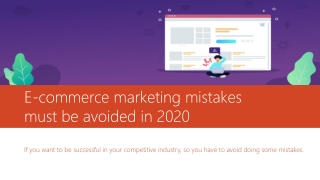 eCommerce marketing mistakes