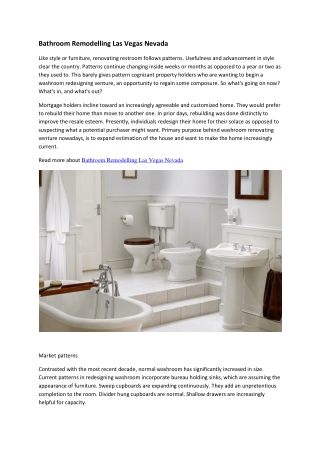 Best Bathroom remodelling Las Vegas NV | Offer for bathroom remodeling