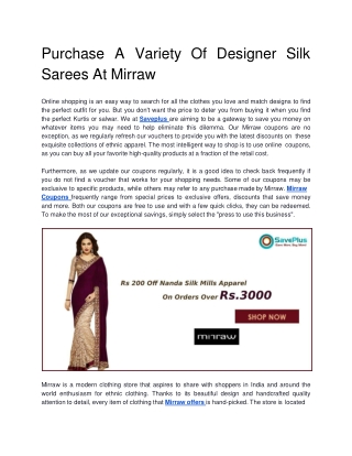 Rs 200 Off Nanda Silk Mills Apparel On Orders Over Rs.3000