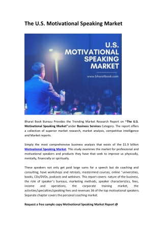 U.S. Motivational Speaking Industry