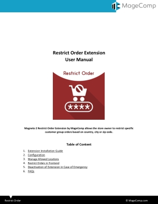 Magneto 2 Restrict Order Extension