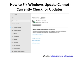 How to Fix Windows Update Cannot Currently Check for Updates