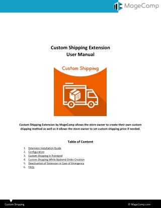 Magento 2 Custom Shipping Method - Create & Set Custom Shipping Rates