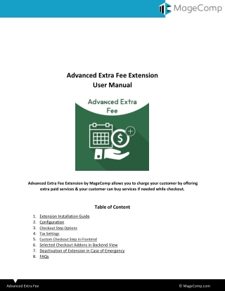 Magento 2 Advanced Extra Fee Extension
