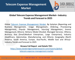 Global Telecom Expense Management Market– Industry Trends and Forecast to 2025