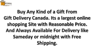 Gifting From Gift Delivery Canada