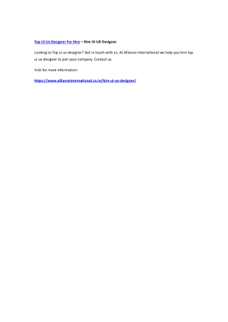 Top Ui Ux Designer For Hire – Hire UI UX Designer
