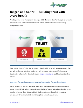 Inogen and Sanrai – Building trust with every breath