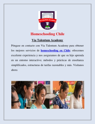 Homeschooling Chile | Via Talentum Academy