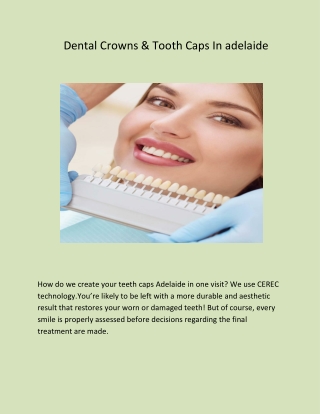 Dental Crowns & Tooth Caps In adelaide
