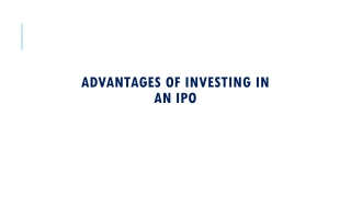 Advatages of Investing in an IPO