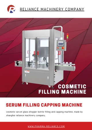 Cosmertic serum glass dropper bottle filling and capping machine RELIANCE