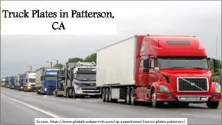 Truck IRP & Licence, Apportioned Plates in Patterson, CA