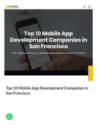 Mobile App Development Company in San Francisco | USA