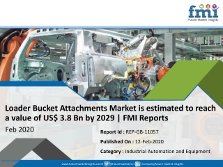 Loader Bucket Attachments Market will Surpass US$ 3.8 Bn by 2029 | Future Market Insights