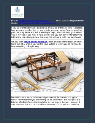 How to build your own house