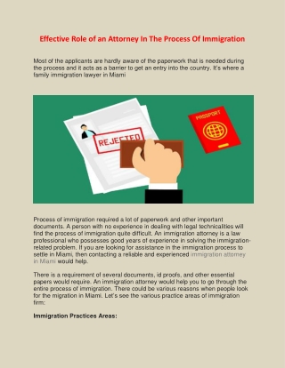 Role of an Attorney In The Process Of Immigration