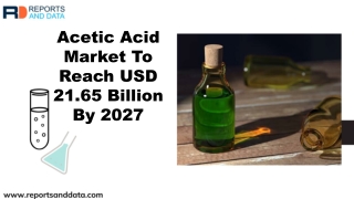 Acetic Acid Market Growth Opportunity And Industry Forecast To 2027