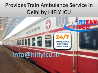 Provides Train Ambulance Service in Delhi by HIFLY ICU