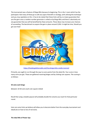 Free bingo blitz credits