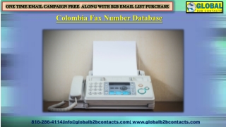 Colombia Fax Number Database