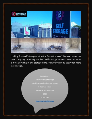 Self-Storage Unit Company in Busselton