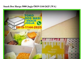 Snack Box Harga 5000 Jogja Ô819•1144•2625[wa]