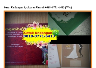 Surat Undangan Syukuran Umroh O818O7716413[wa]