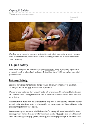 Battery Safety