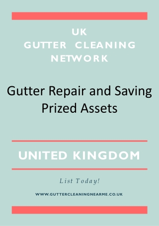 Know More About Gutter Repair and Saving Prized Assets