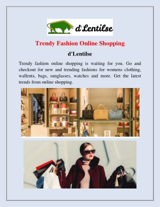 Trendy Fashion Online Shopping | d'Lentilse