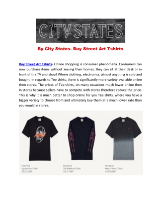 By City States- Buy Street Art Tshirts