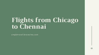 Flights from Chicago to Chennai