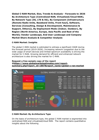 Global C-RAN Market, Size, Trends & Analysis - Forecasts to 2026