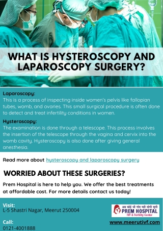 Hysteroscopy and Laparoscopy Surgery Meerut IVF