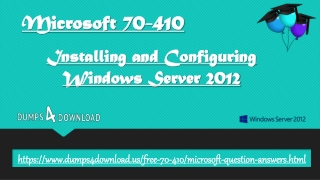 Now Microsoft 70-410  Exam Dumps - {Microsoft} Dumps Material - Dumps4Download.us